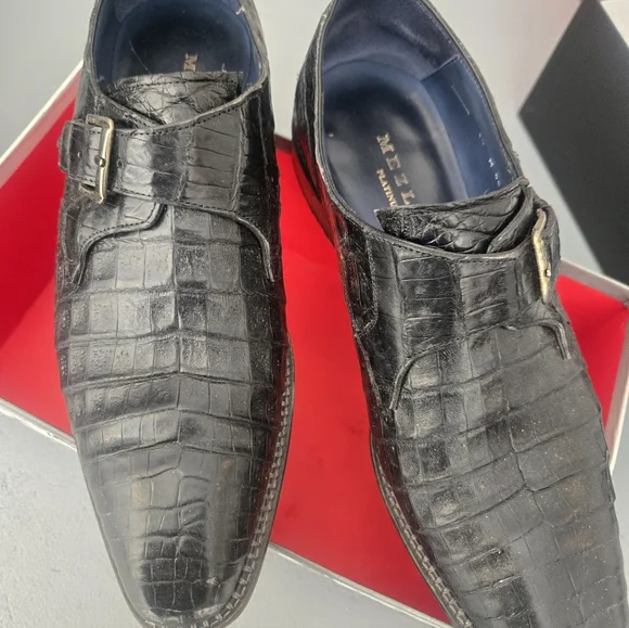 Genuine Alligator Mezlan Shoes Size 10 Hp🔥🔥🔥 - Picture 6 of 6
